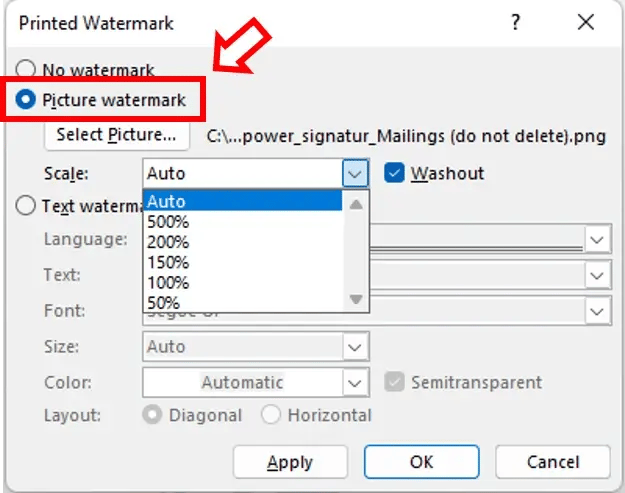 picture Watermark Microsoft Office Word
