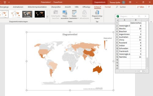 Weltkarte in PowerPoint erstellen - So geht's