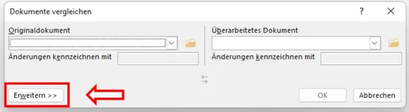 Word Dokumente vergleichen Originaldokument überarbeitetes Dokument