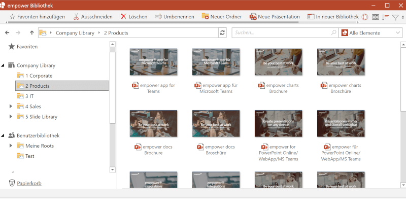 powerpoint zusammen bearbeiten Bibliothek Überblick