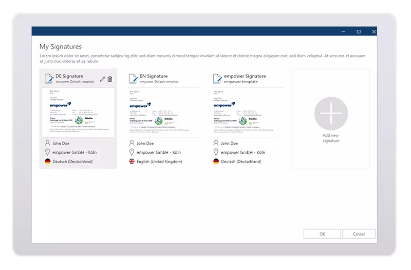 email Signatur Management mit empower