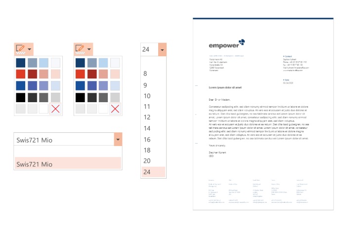 Corporate Design in empower