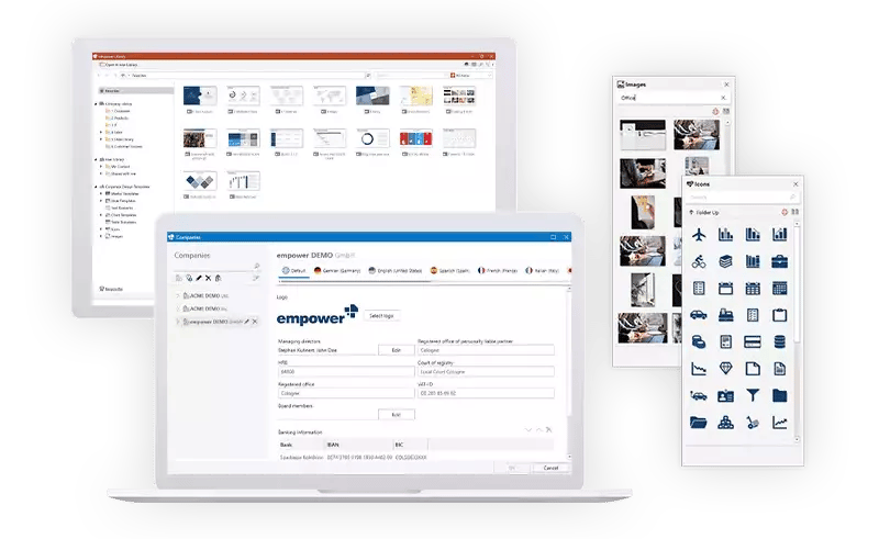 Die Vorlagenbibliothek von empower für Microsoft Office