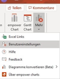 Benutzereinstellungen PowerPoint-Excel-Verknüpfungen automatisch aktualisieren