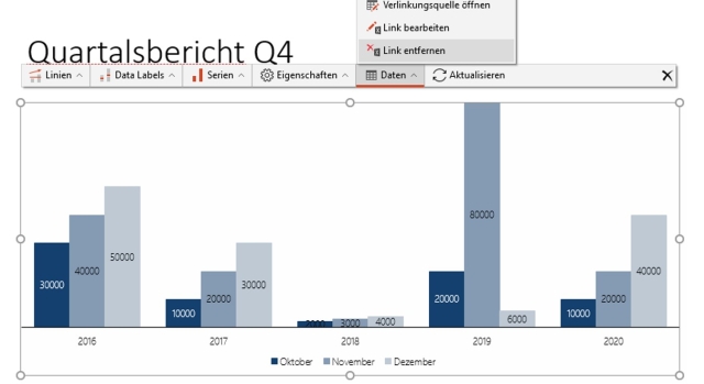 Link entfernen PowerPoint-Excel-Verknüpfungen automatisch aktualisieren