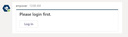 log in empower bot teams App empower® Teams App – The starter guide