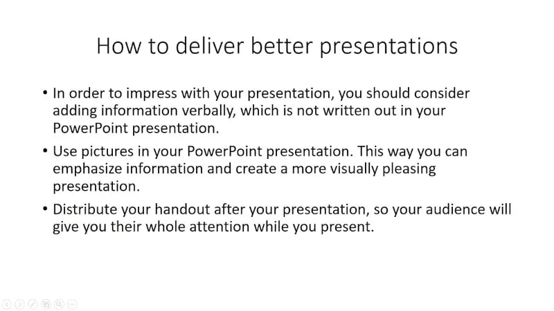 better presentations with Powerpoint fewer words