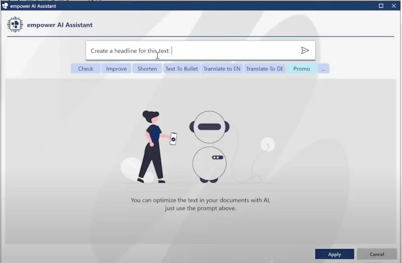 empower® AI Assistant in Word zweiter Teil empower® AI Assistant in Word zweiter Teil