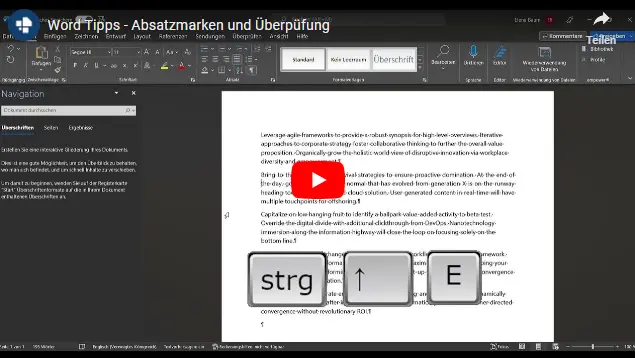Word Tipps - Absatzmarken und Überpüfung