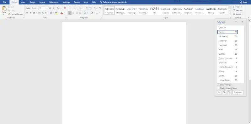 shortcuts for word styles