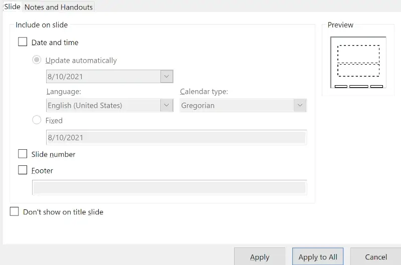 insert footer in powerpoint slides