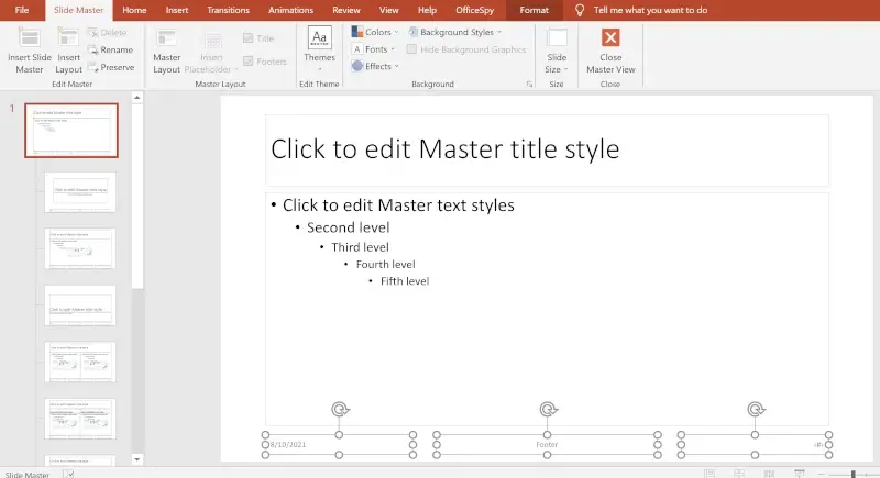 insert and edit or change a footer in powerpoint