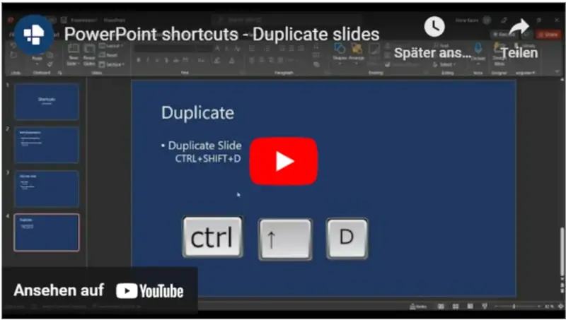 Duplicate Slides with PowerPoint Shortcuts