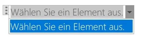 word-vorlage erstellen drop down menü