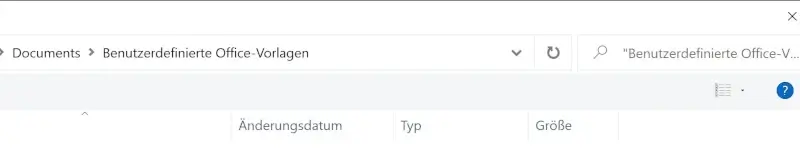 word-vorlage speichern Ordner auswählen