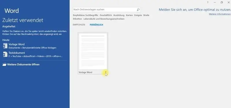 word-vorlage erstellen datei speichern