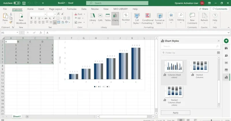 empower sheets work smarter in excel diagramm erstellen
