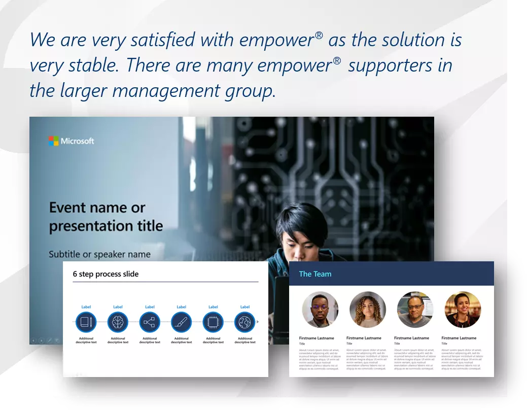 Testimonial for empower® by MicrosoftTestimonial for empower® by Microsoft