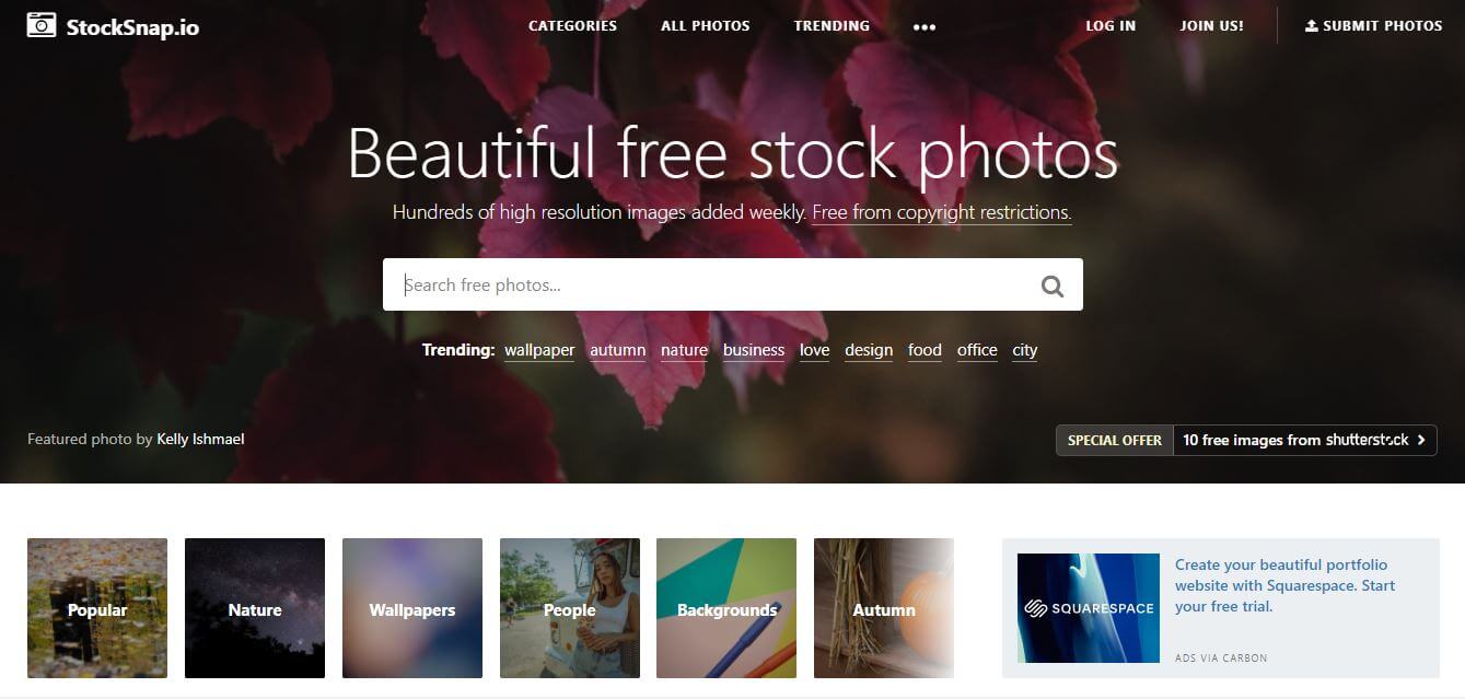 stocksnap free stock photo sources for PowerPoint presentations